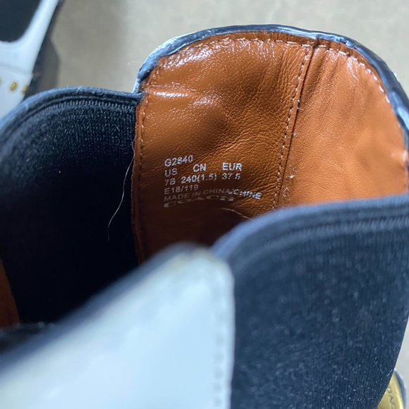 Vintage Gold Studded, White Coach Boots - Picture 7 of 7